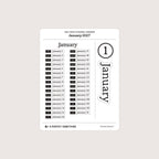 2027 Date Stickers: Modern