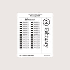 2027 Date Stickers: Modern