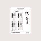 2027 Date Stickers: Modern