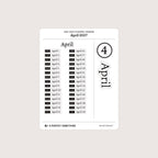 2027 Date Stickers: Modern