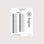 2027 Date Stickers: Modern