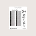 2027 Date Stickers: Modern