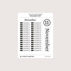 2027 Date Stickers: Modern