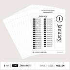 2027 Date Stickers: Modern