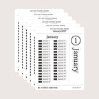 2027 Date Stickers: Modern
