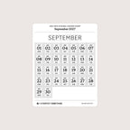 2027 Date Stickers: Postage Stamp