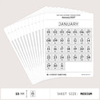 2027 Date Stickers: Postage Stamp