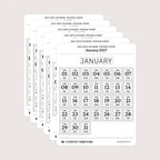 2027 Date Stickers: Postage Stamp