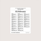 2027 Date Stickers: Two Line Classic