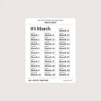 2027 Date Stickers: Two Line Classic