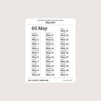 2027 Date Stickers: Two Line Classic