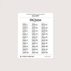 2027 Date Stickers: Two Line Classic