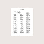 2027 Date Stickers: Two Line Classic
