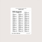 2027 Date Stickers: Two Line Classic