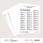 2027 Date Stickers: Two Line Classic