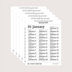 2027 Date Stickers: Two Line Classic