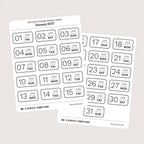 2027 Date Stickers: Minimal Badge