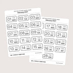 2027 Date Stickers: Minimal Badge