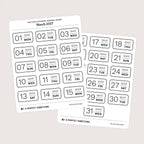 2027 Date Stickers: Minimal Badge