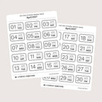 2027 Date Stickers: Minimal Badge
