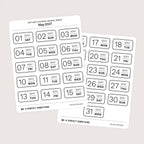 2027 Date Stickers: Minimal Badge