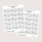 2027 Date Stickers: Minimal Badge