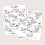 2027 Date Stickers: Minimal Badge
