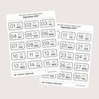 2027 Date Stickers: Minimal Badge
