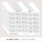 2027 Date Stickers: Minimal Badge