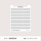 Day of the Week Stickers: Full Word All Caps