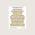 Journal Prompt Stickers: Daily Highlights, Highlighter Style