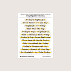 Journal Prompt Stickers: Daily Highlights, Highlighter Style