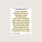 Journal Prompt Stickers: Daily Highlights, Highlighter Style