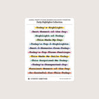Journal Prompt Stickers: Daily Highlights, Highlighter Style