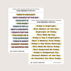 Journal Prompt Stickers: Daily Highlights, Highlighter Style