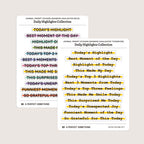 Journal Prompt Stickers: Daily Highlights, Highlighter Style