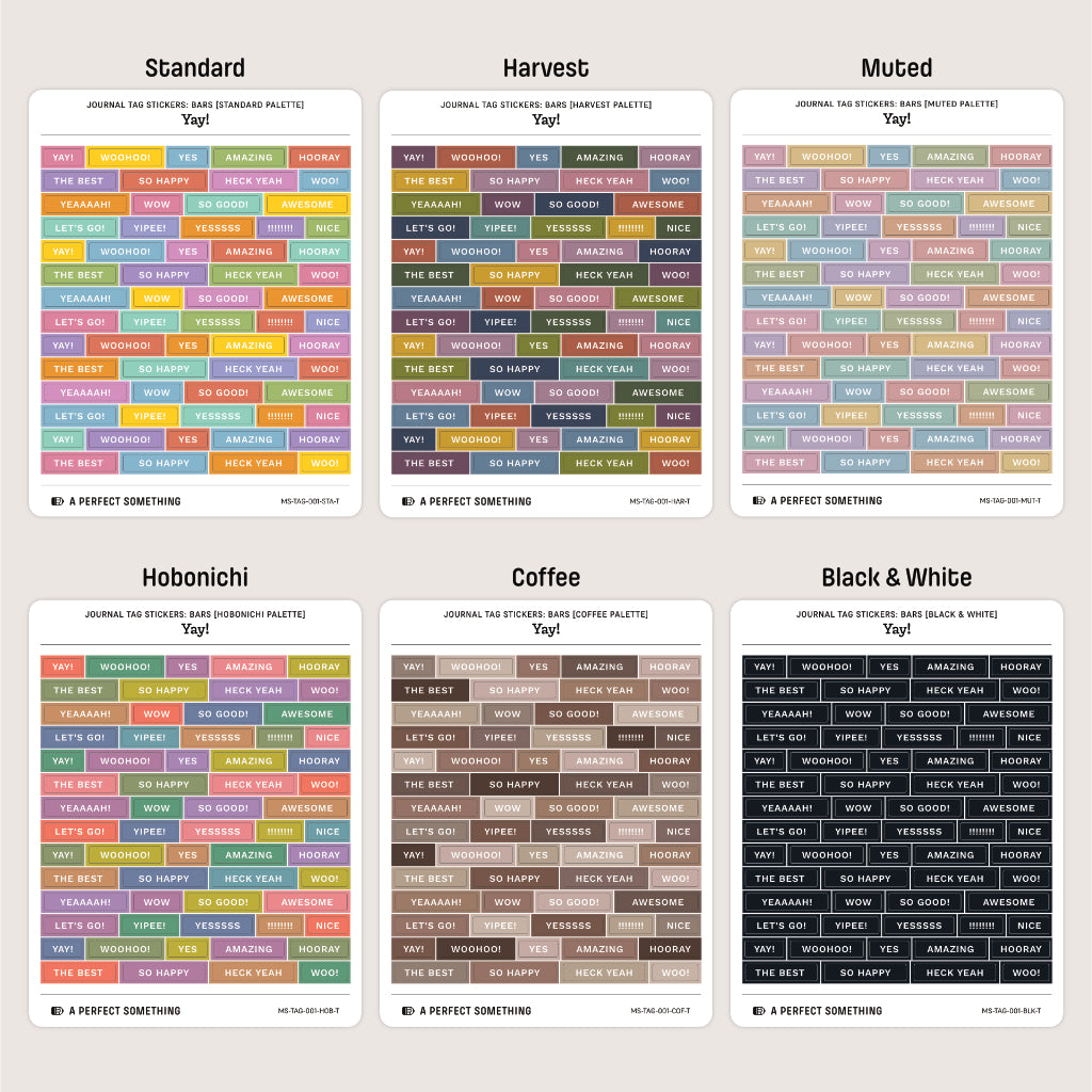 Journal Tag Stickers (Bars): YAY!