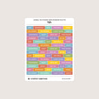 Journal Tag Stickers (Bars): Ugh.