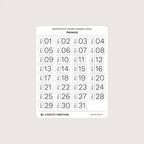Undated Date Stickers: Modern Classic