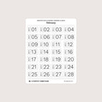 Undated Date Stickers: Modern Classic