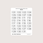 Undated Date Stickers: Modern Classic