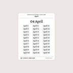 Undated Date Stickers: Classic Serif