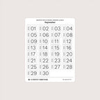 Undated Date Stickers: Modern Classic