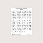 Undated Date Stickers: Modern Classic