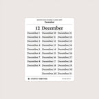 Undated Date Stickers: Classic Serif