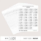 Undated Date Stickers: Modern Classic