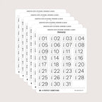 Undated Date Stickers: Modern Classic