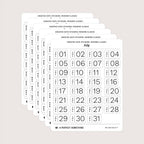 Undated Date Stickers: Modern Classic