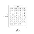 Undated Date Stickers: Modern Classic