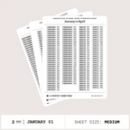 Undated Date Stickers: Micro Typewriter Stamp